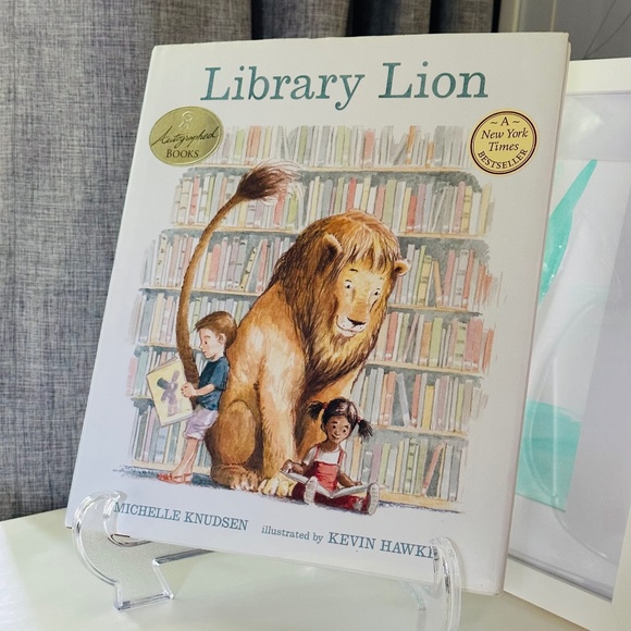Autographed Edition Library Lion Michelle Knudsen Hardcover Picture Book - Picture 1 of 16